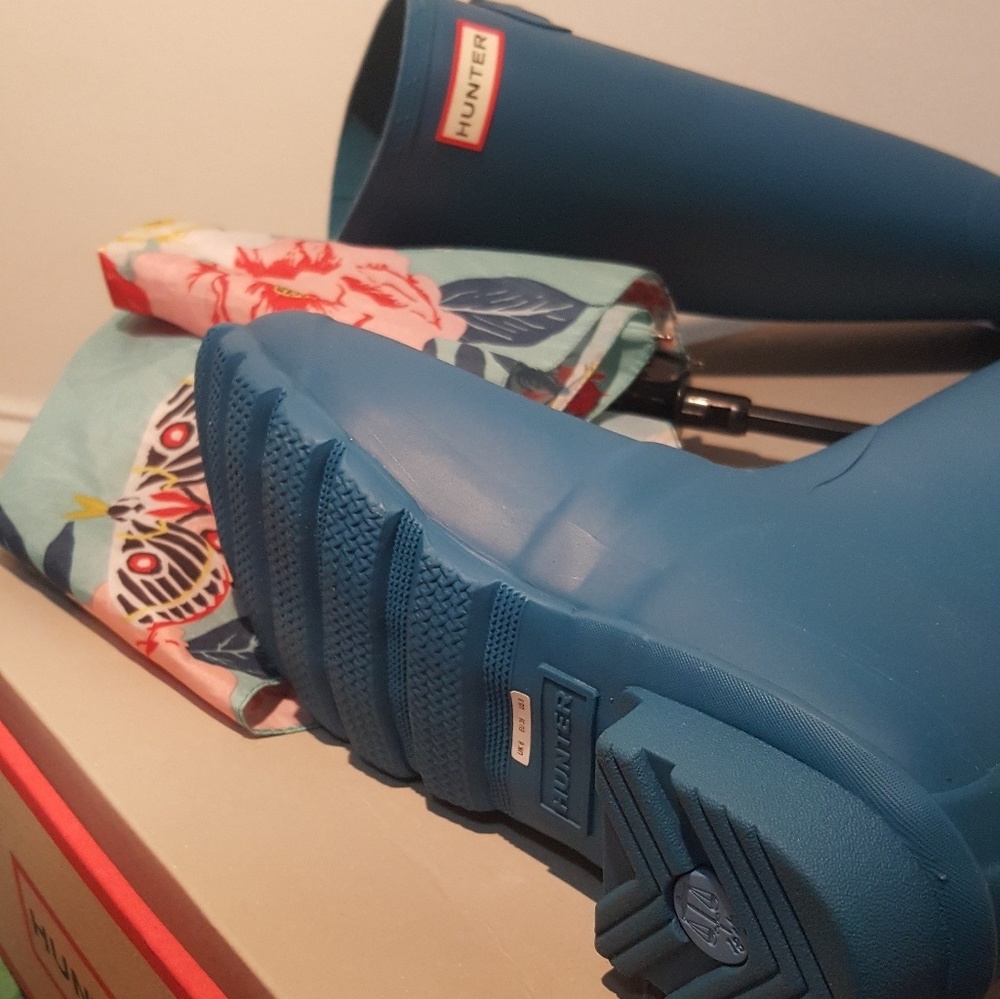 NEW in box Blue Hunter Tall Rain Boots SZ 8